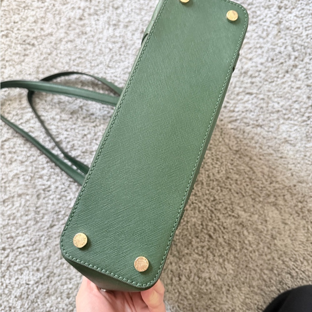 Michael Kors Sady Medium Saffiano Leather Tote Bag Green - Picture 4 of 7